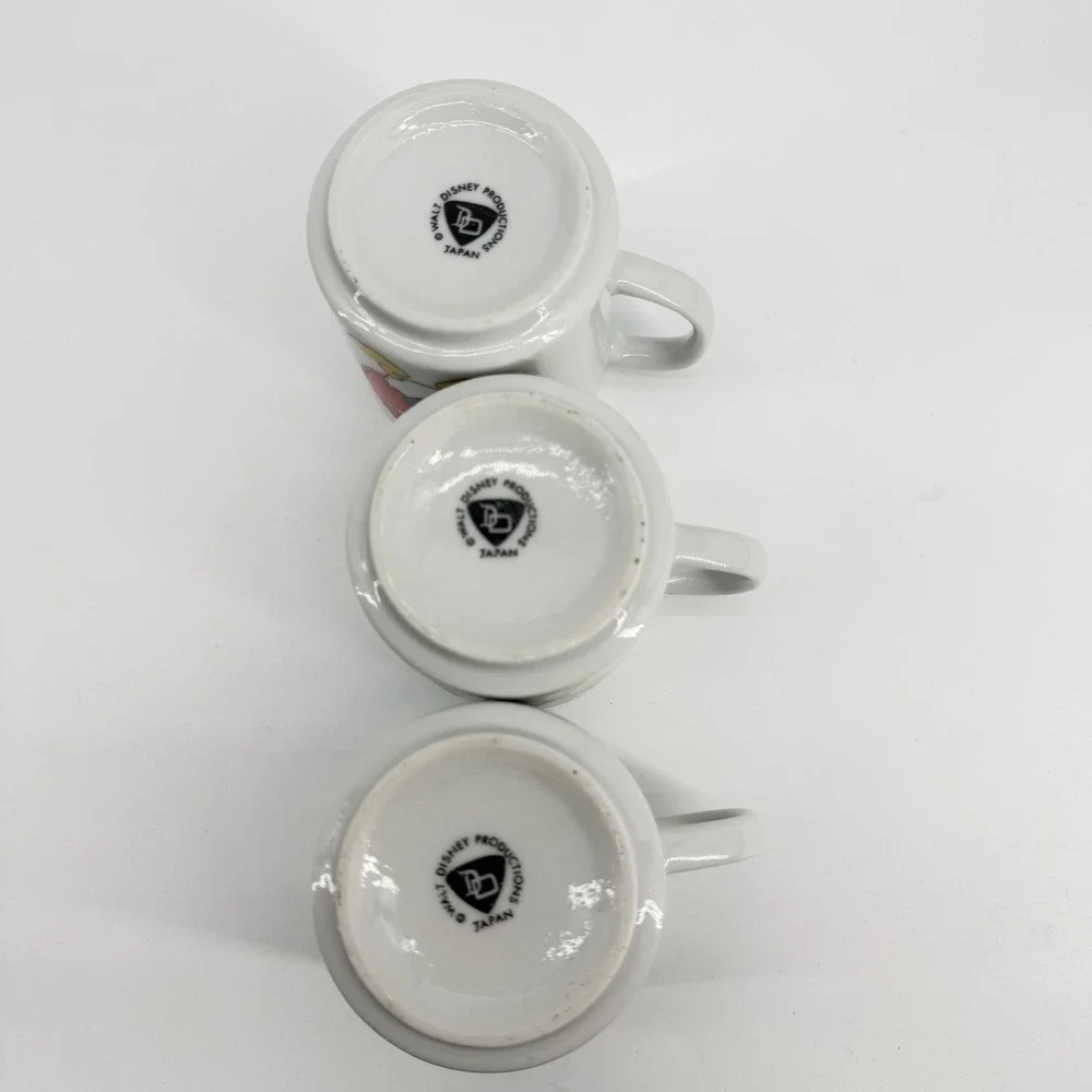 Walt Disney Productions 1970s Plate Mug Set 7pc White‎ Mickey Donald Pluto Dopey